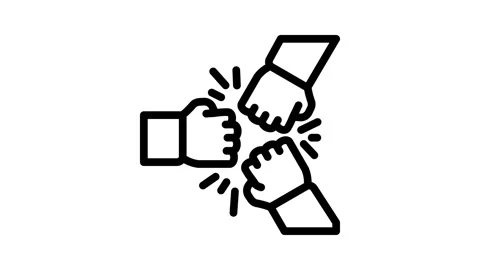 Employee relations business process line icon animation Stock Footage 326755867