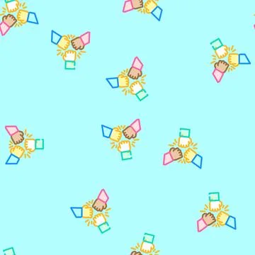 Employee relations business process vector seamless pattern 스톡 일러스트