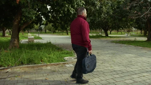 Employee Relaxing In Park During The Pause Stock Footage 308652377
