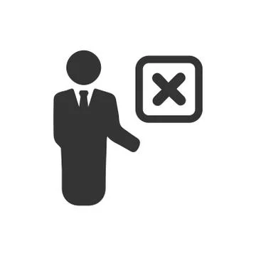 Employee Remove Icon Illustrazione stock