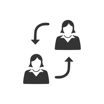 Employee Replacement Icon Illustrazione stock