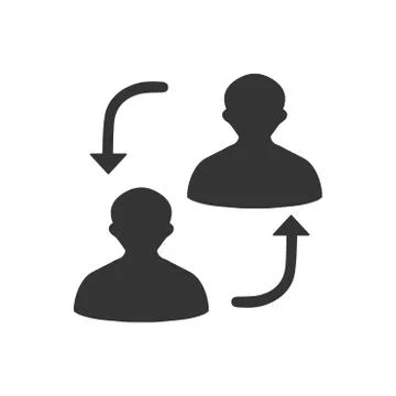 Employee Replacement Icon Stock Illustration