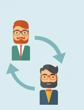 Employee replacement Illustrazione stock