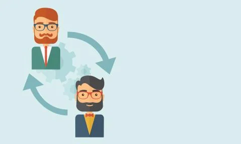 Employee replacement Illustrazione stock