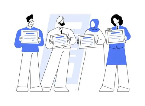 Employee scolarship abstract concept vector illustration. Illustrazione stock
