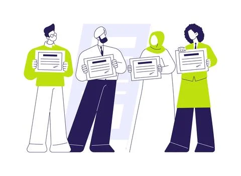 Employee scolarship abstract concept vector illustration. Stock Illustration