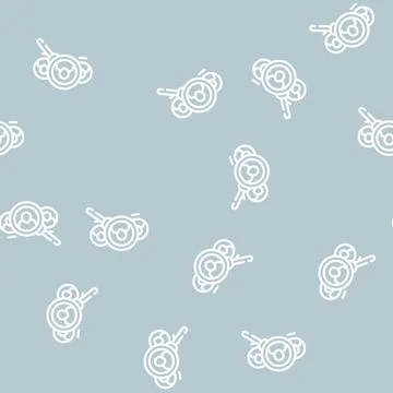 Employee search line vector seamless pattern sign Stock Illustration