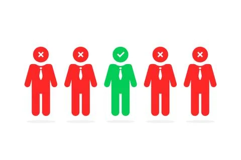 Employee select like recruitment process Stock Illustration