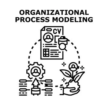 Employee selection process and career development modeling Stock Illustration