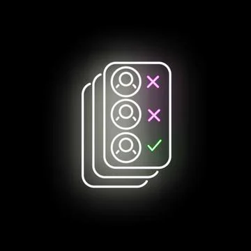 Employee selection process showing candidate recruitment checklist Stockillustratie