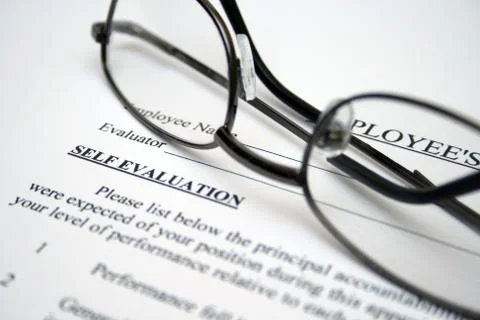 Employee self evaluation Stock Photos