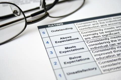 Employee self evaluation Stock Photos