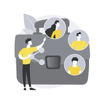 Employee sharing abstract concept vector illustration. Stockillustratie