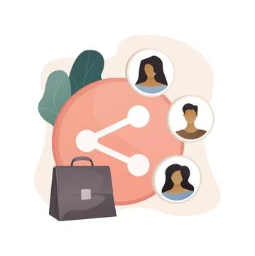 Employee sharing abstract concept vector illustration. Stock Illustration