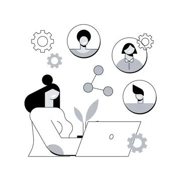 Employee sharing abstract concept vector illustration. イラスト素材