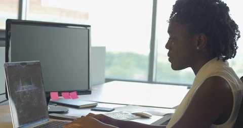 Employee Shuts Computer and Quits Job Burned Out Concept Stock Footage 112759191
