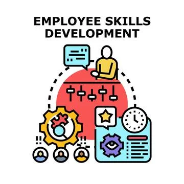 Employee skills development concept vector illustration Stock Illustration