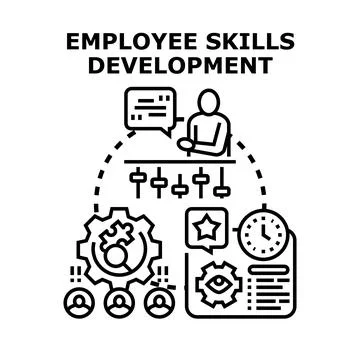 Employee skills development concept vector illustration Stock Illustration