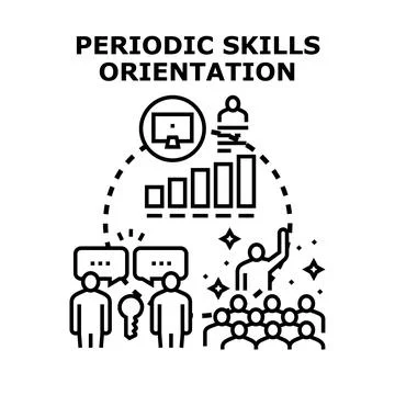 Employee skills development orientation program vector illustration Illustrazione stock