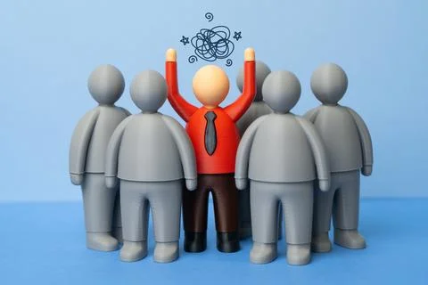 An employee is a source of problems within the team. Toxic employee and des.. Stock-Fotos