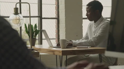 Employee Takes Notes On Notebook In Office 스톡 동영상 208778606