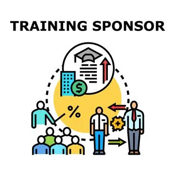 Employee talent development program funding sponsorship Stock Illustration