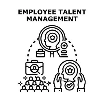 Employee talent management finding developing retaining skills Stock Illustration