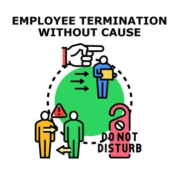 Employee termination without cause concept illustration Stock Illustration