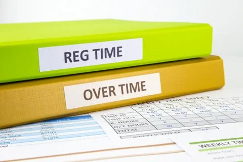 Employee time sheets Stock Photos