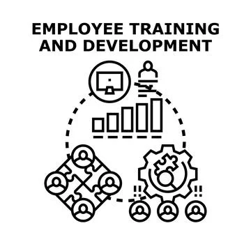 Employee training and development concept illustration Stock Illustration