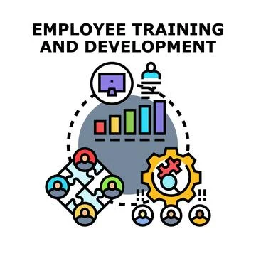 Employee training and development concept illustration Stock Illustration