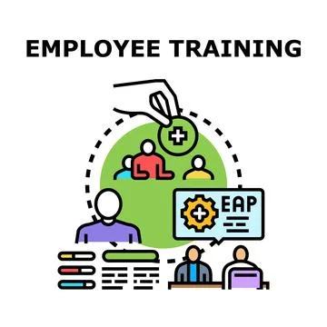Employee training and development program for staff Stock Illustration