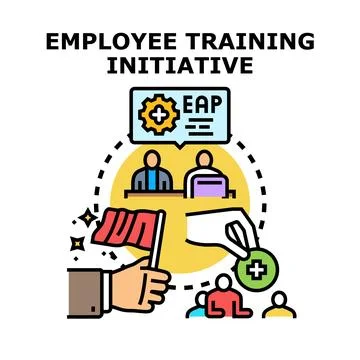 Employee training assistance program initiative concept Stock Illustration
