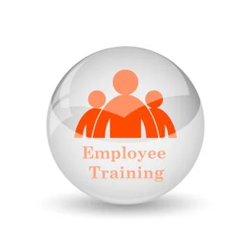 Employee training icon. Internet button on white background.. 스톡 일러스트