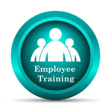 Employee training icon. Internet button on white background.. 스톡 일러스트