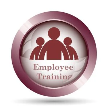 Employee training icon. Internet button on white background.. 스톡 일러스트