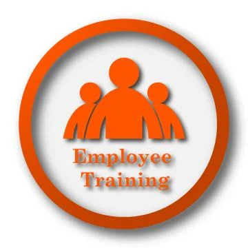 Employee training icon. Internet button on white background.. Stock Illustration