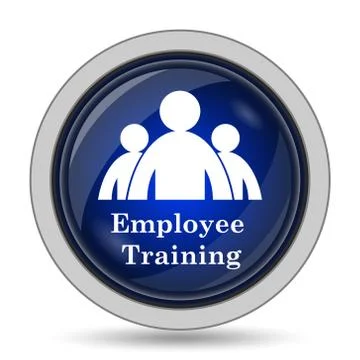 Employee training icon. Internet button on white background.. Stock Illustration