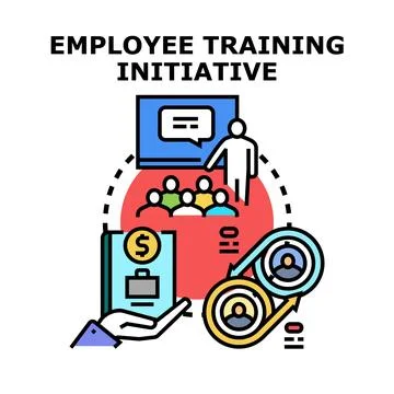 Employee training initiative concept vector illustration Stock Illustration