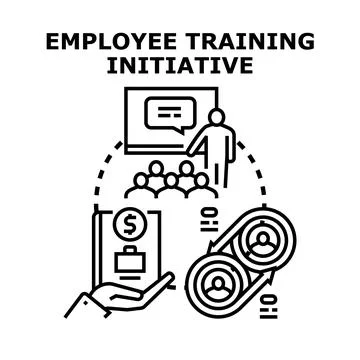 Employee training initiative concept vector illustration Stock Illustration