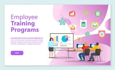 Employee Training Programs, Teaching New Workers Stock Illustration