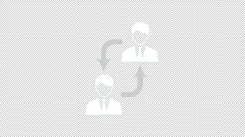 Employee Transfer Communication Icon Animation Transparent Background Stock Footage 335274841