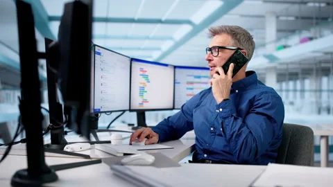 Employee Using Kanban Board Software. Monitoring Calendar Stock Footage 328716762