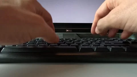 Employee Using Keyboard Home Background Stock Footage 339949454