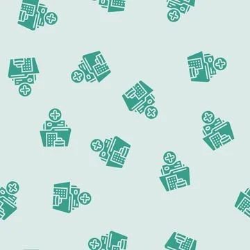 Employee value proposition strategy head hunting glyph seamless pattern Stock Illustration