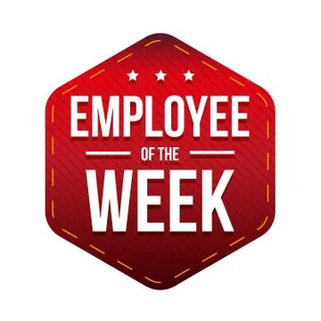 Employee of the Week vector badge Stock Illustration