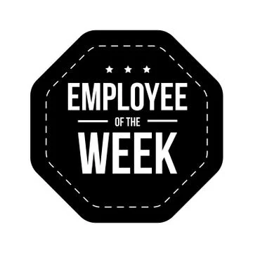 Employee of the Week vector badge Stock Illustration