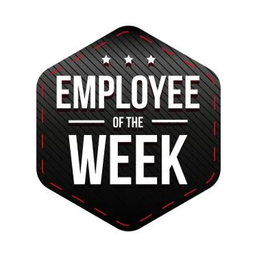 Employee of the Week vector badge Stock Illustration