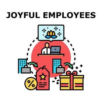 Employee well being program offering benefits and incentives Stock Illustration