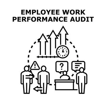 Employee work performance audit concept vector Stock Illustration